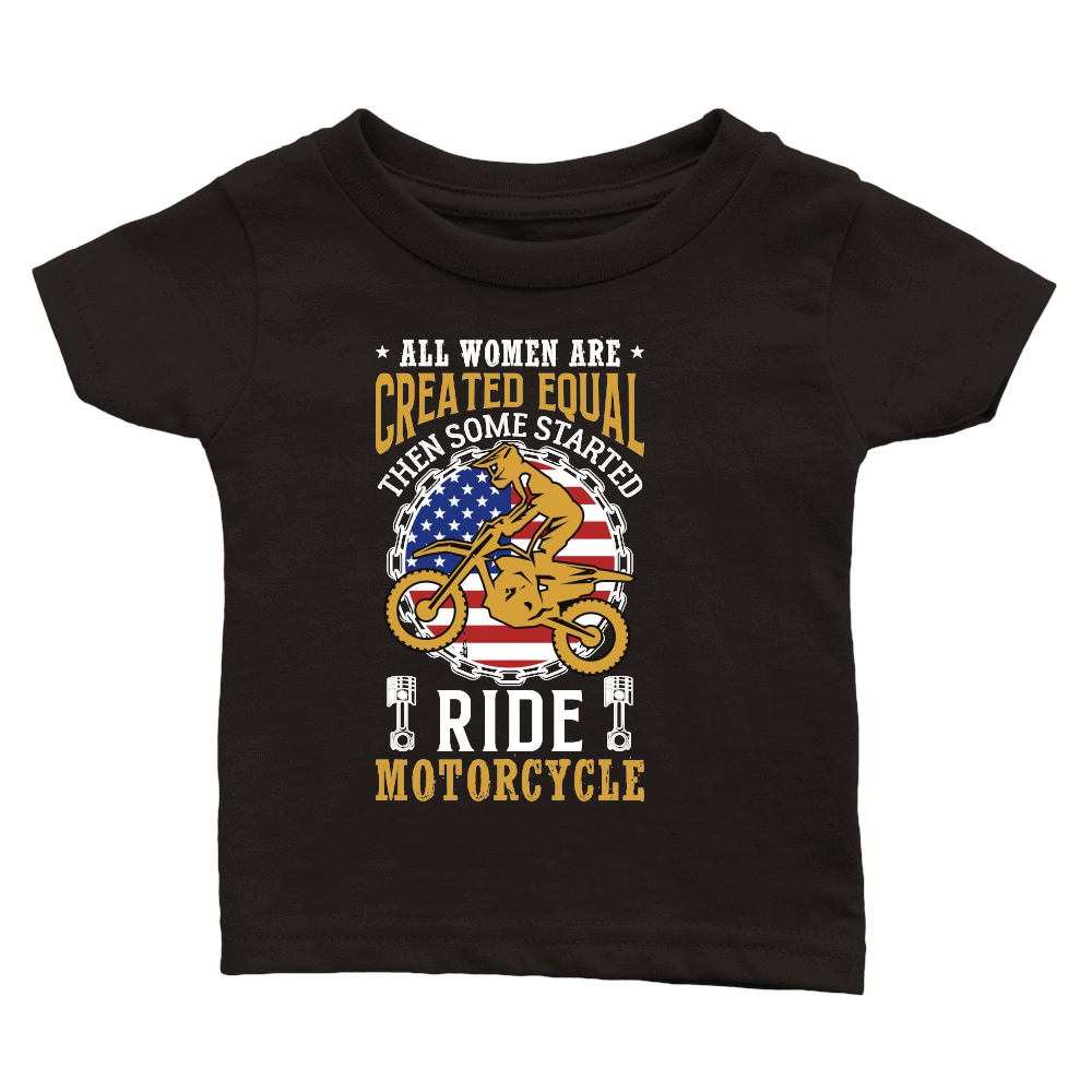 all womens are created equal then some become marines ride motocrycle