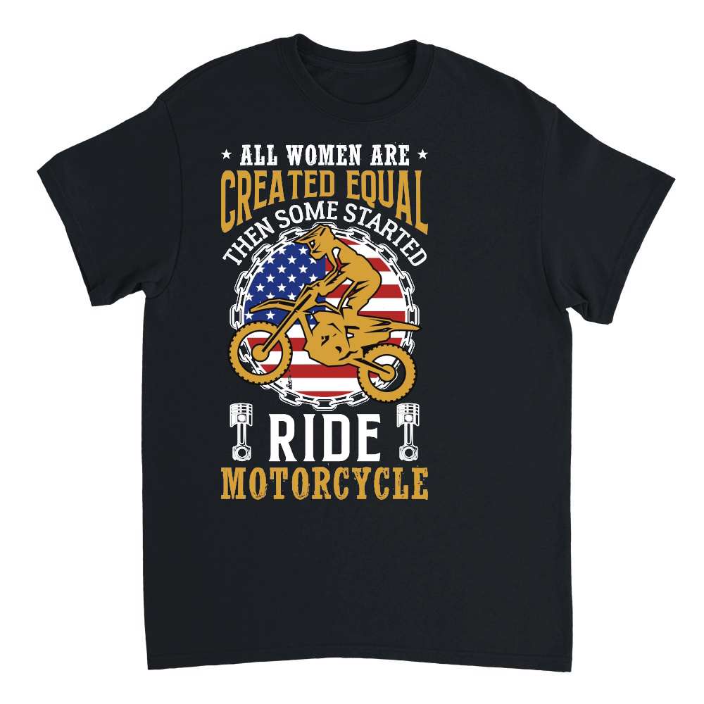 all womens are created equal then some become marines ride motocrycle