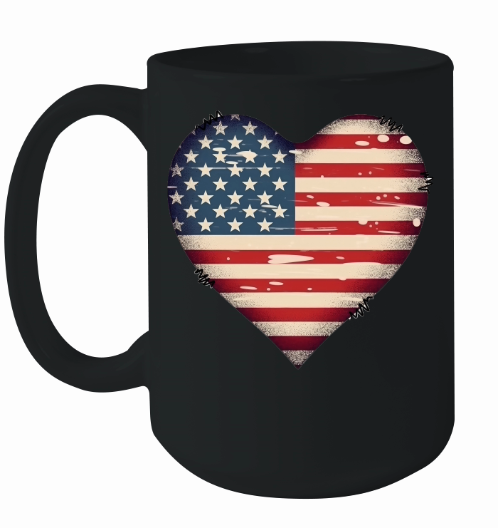 American Flag Heart Women