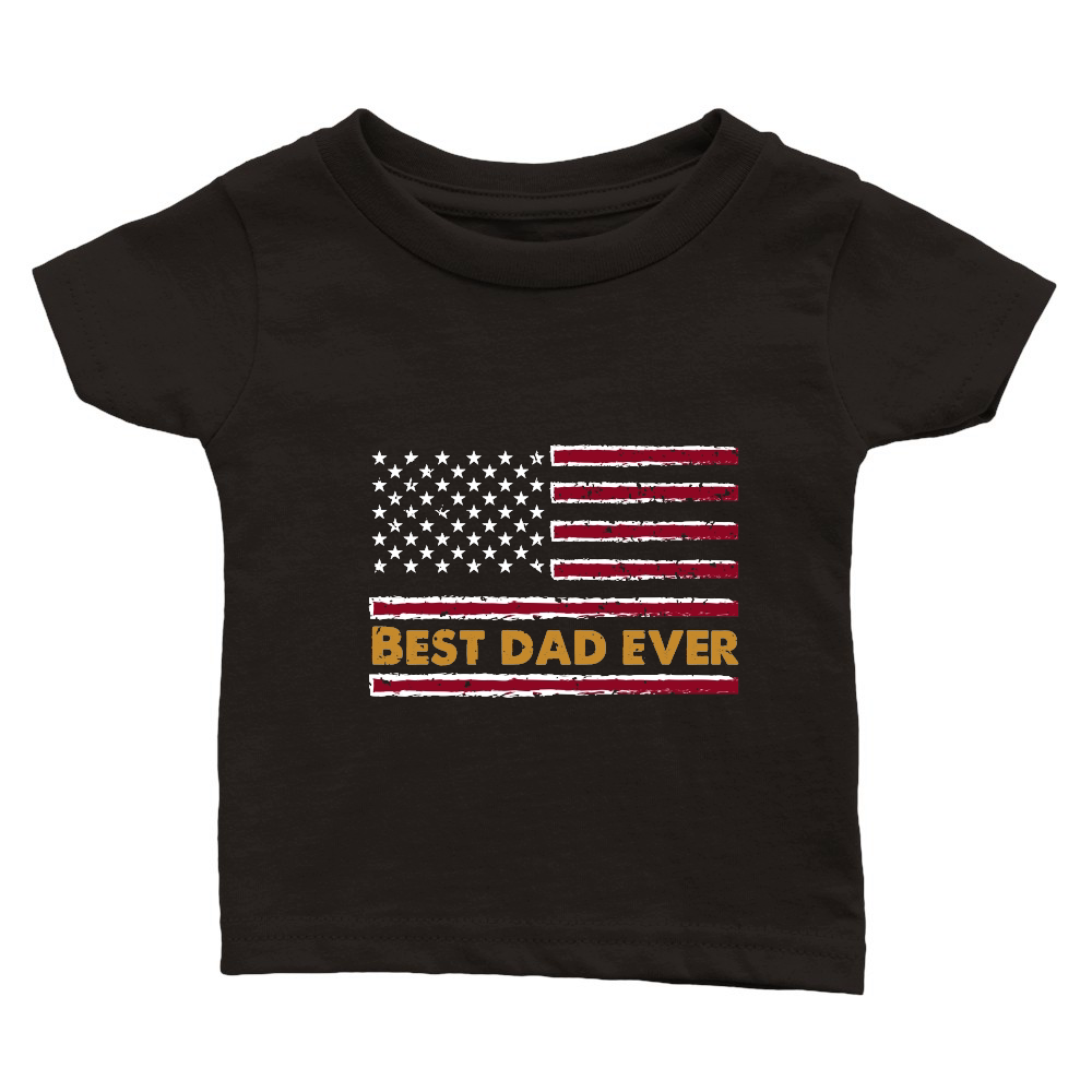 Best Dad Ever Fathers Day USA Flag