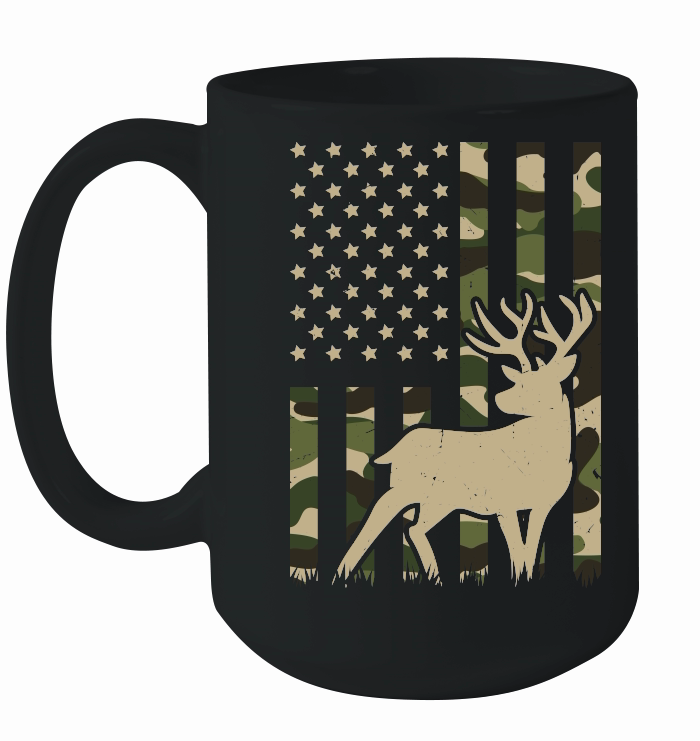 Camo American Flag Deer Elk Buck Hunting