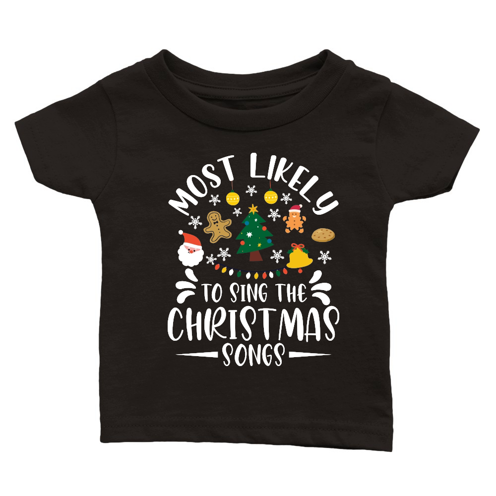 most likely to sing the christmas song tshirt vector design