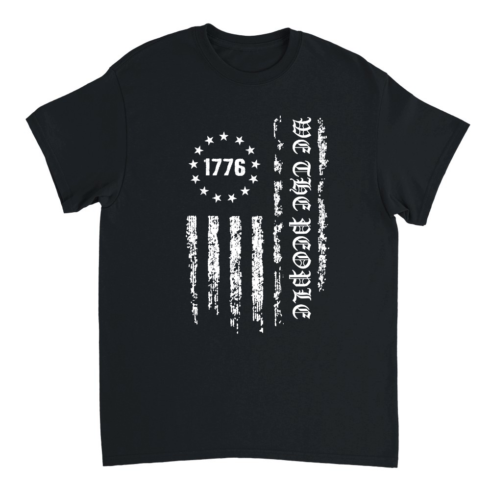 We the People 1776 American Flag white