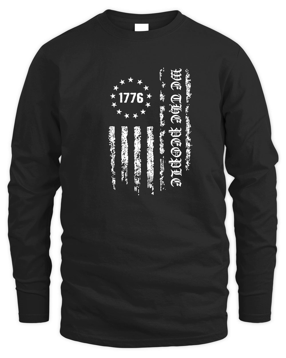 We the People 1776 American Flag white