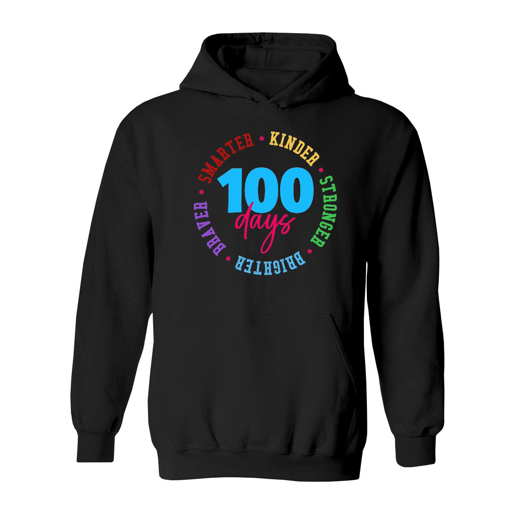 100 Days Smarter Kinder Stronger Brighter Braver Kid Adult