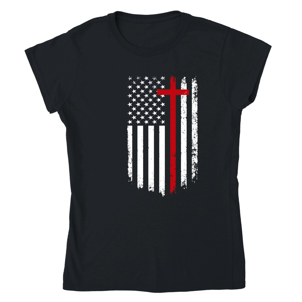 Faith Cross American Flag Christian 2