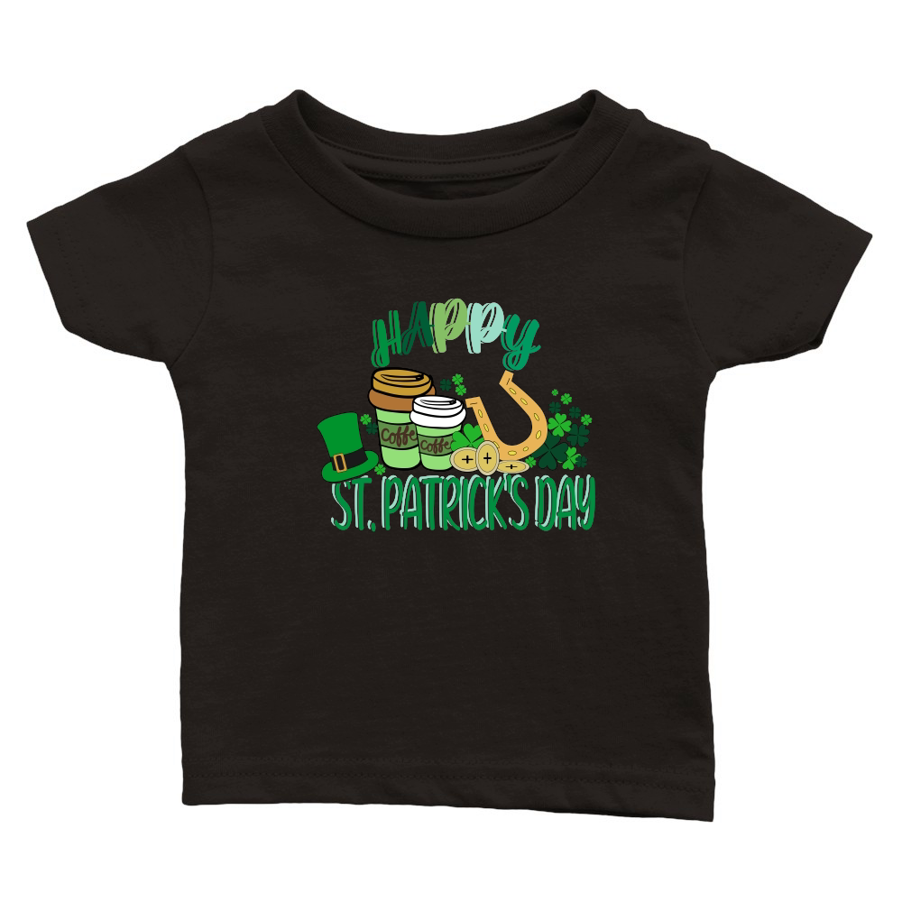 Happy ST.Patricks Day Shamrock Irish Coffee Mug T shirt Design