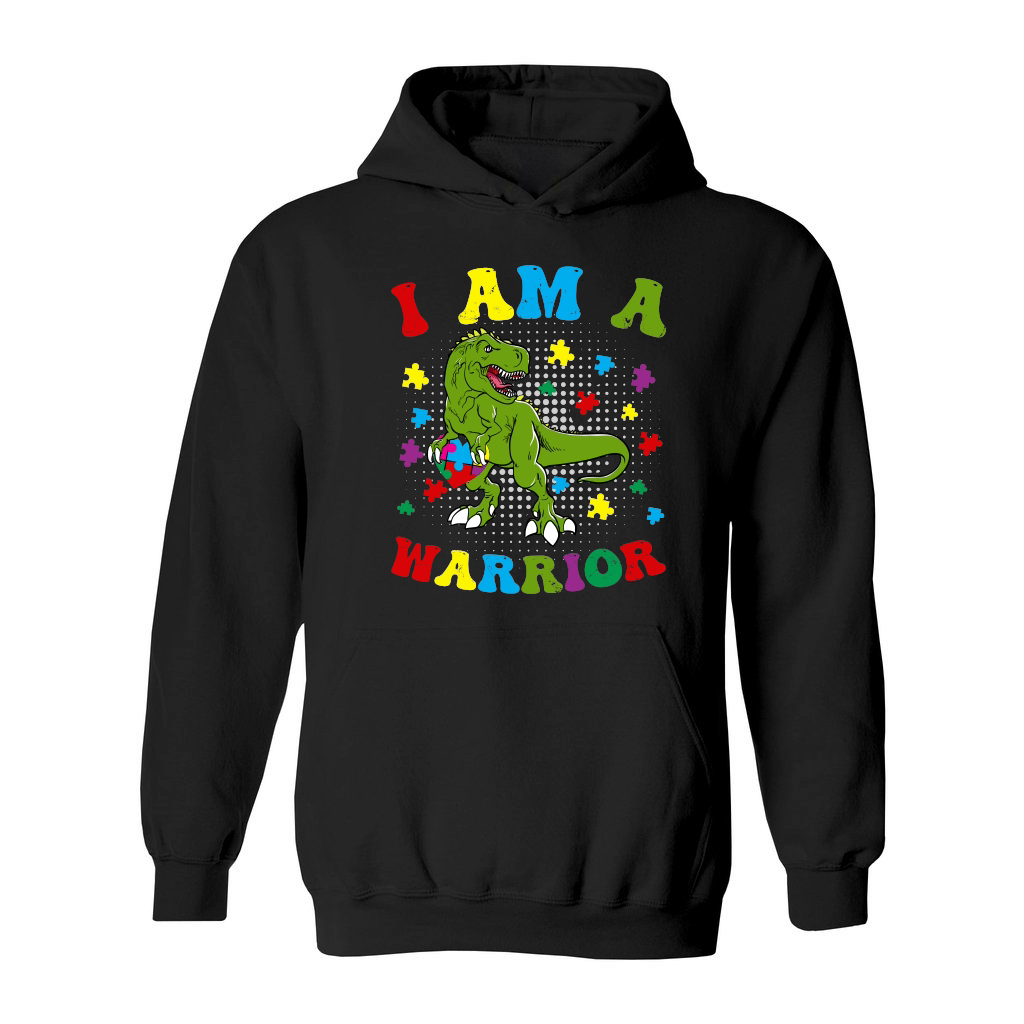 I Am a Warrior T Rex Dinosaur Autism A warrior