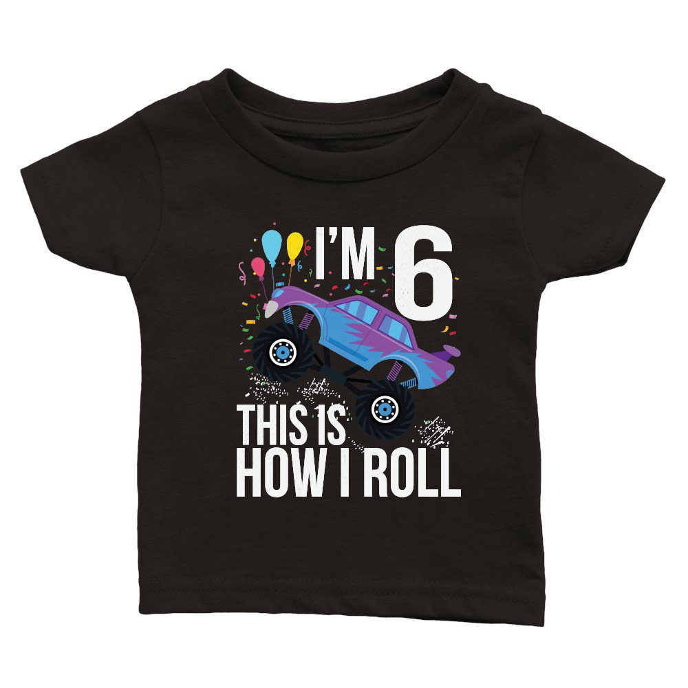 Kids 6 Year Old Shirt 6th Birthday Boy Monster Truck