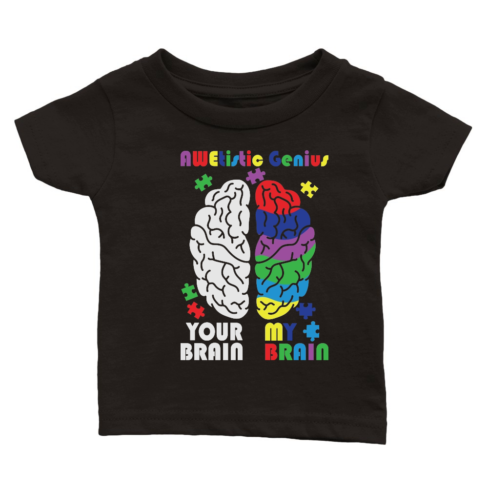 Autism Awareness Awetistic Genius Brain