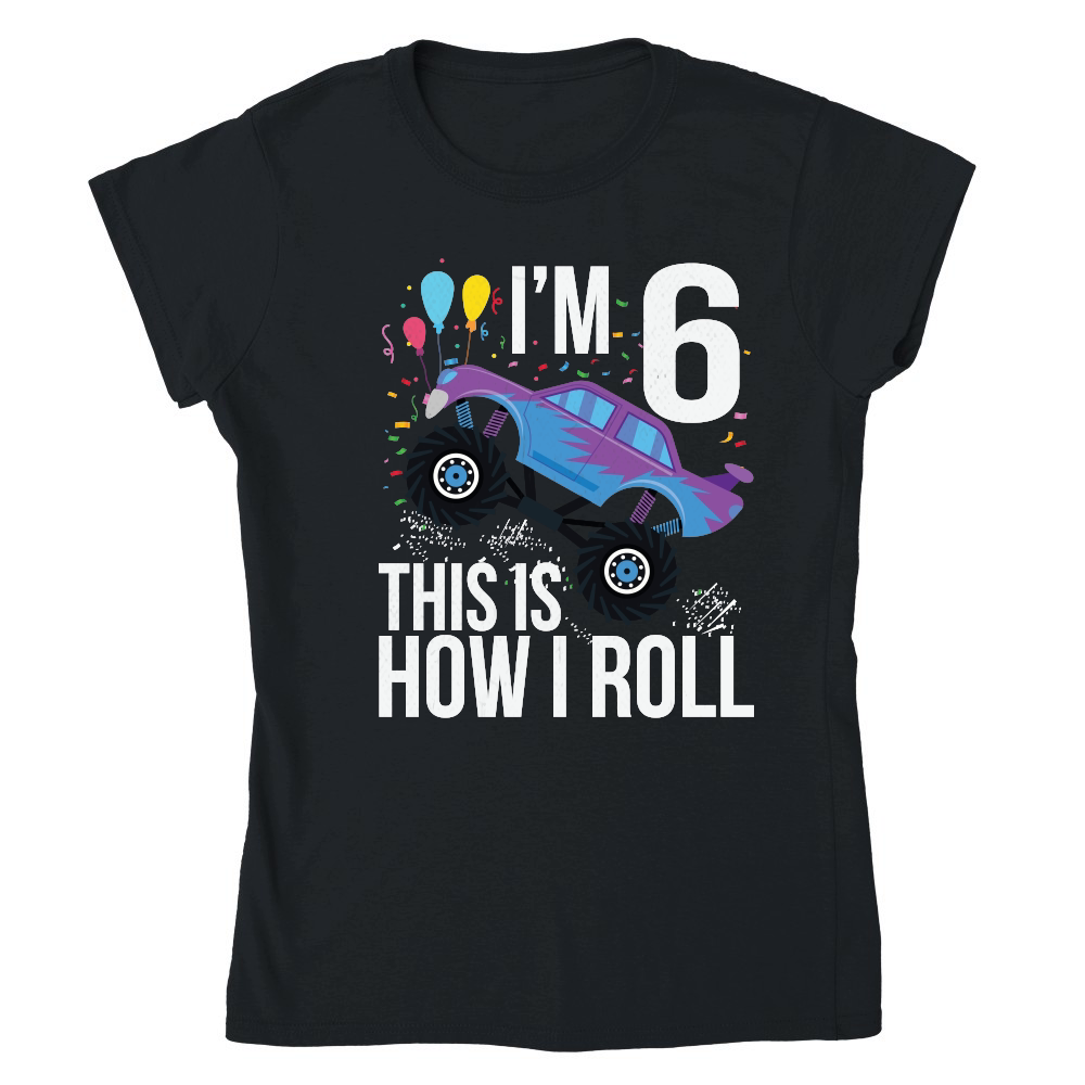 Kids 6 Year Old Shirt 6th Birthday Boy Monster Truck