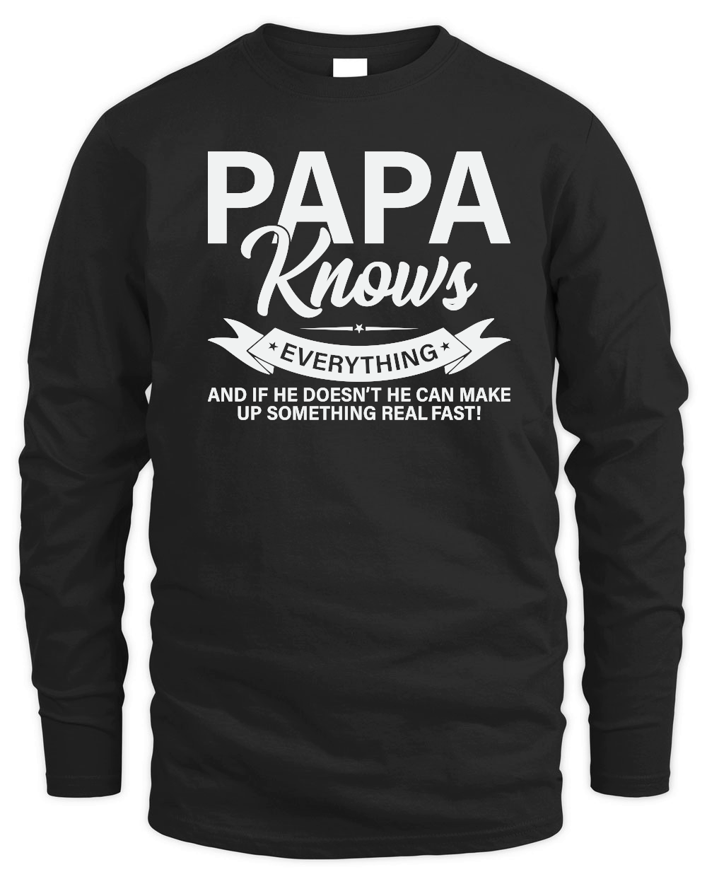 Mens Papa Knows Everything Shirt 60th Gift Funny Fathers Day