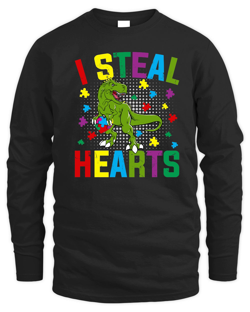 Autism  I Steal Hearts T rex Dinosaur Baby Kids