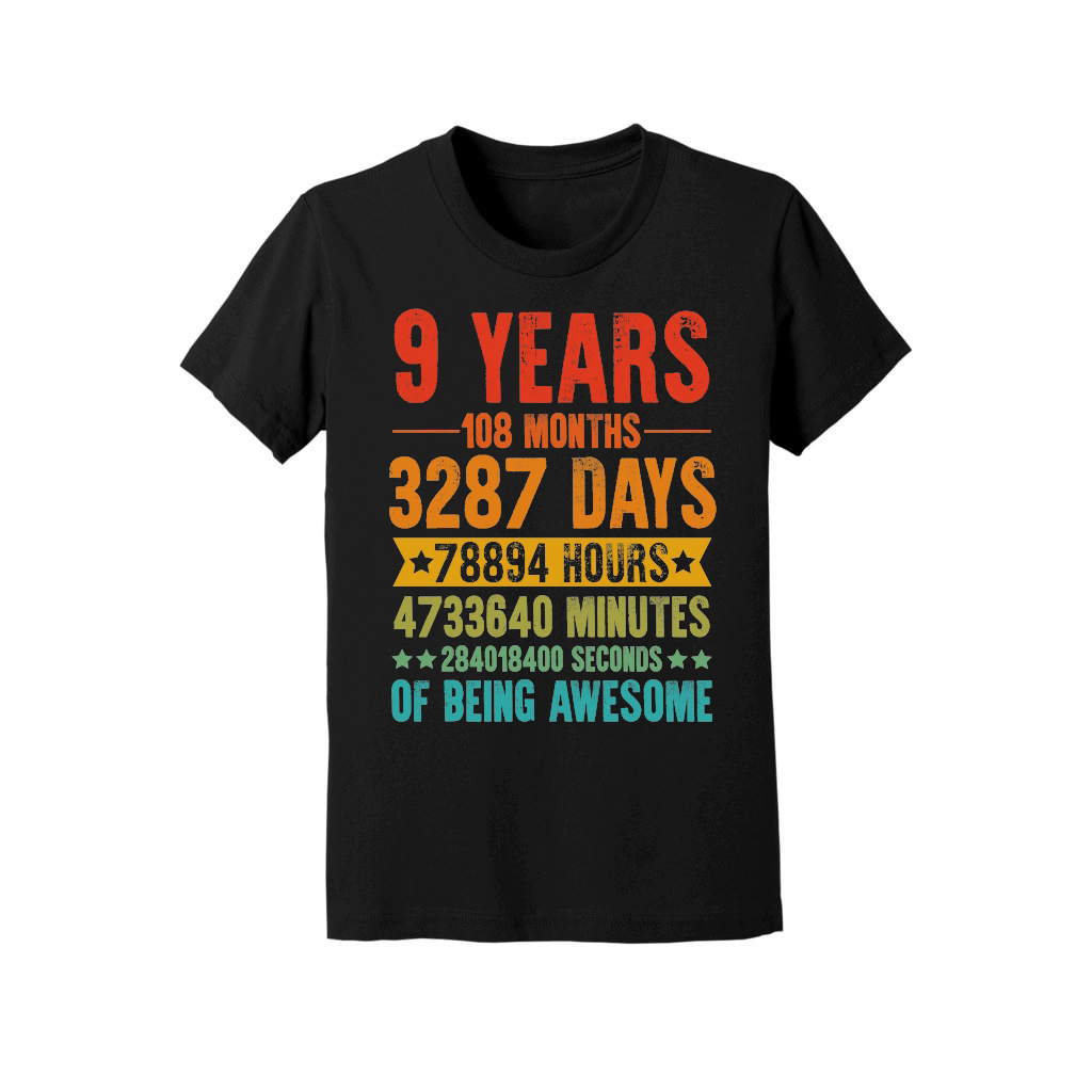 9 Years 108 Months Of Being Awesome Birthday