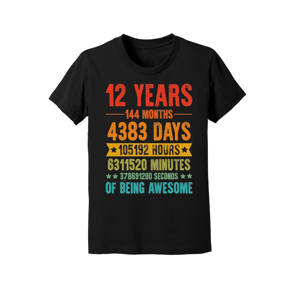 12 Years 144 Months Of Being Awesome Birthday