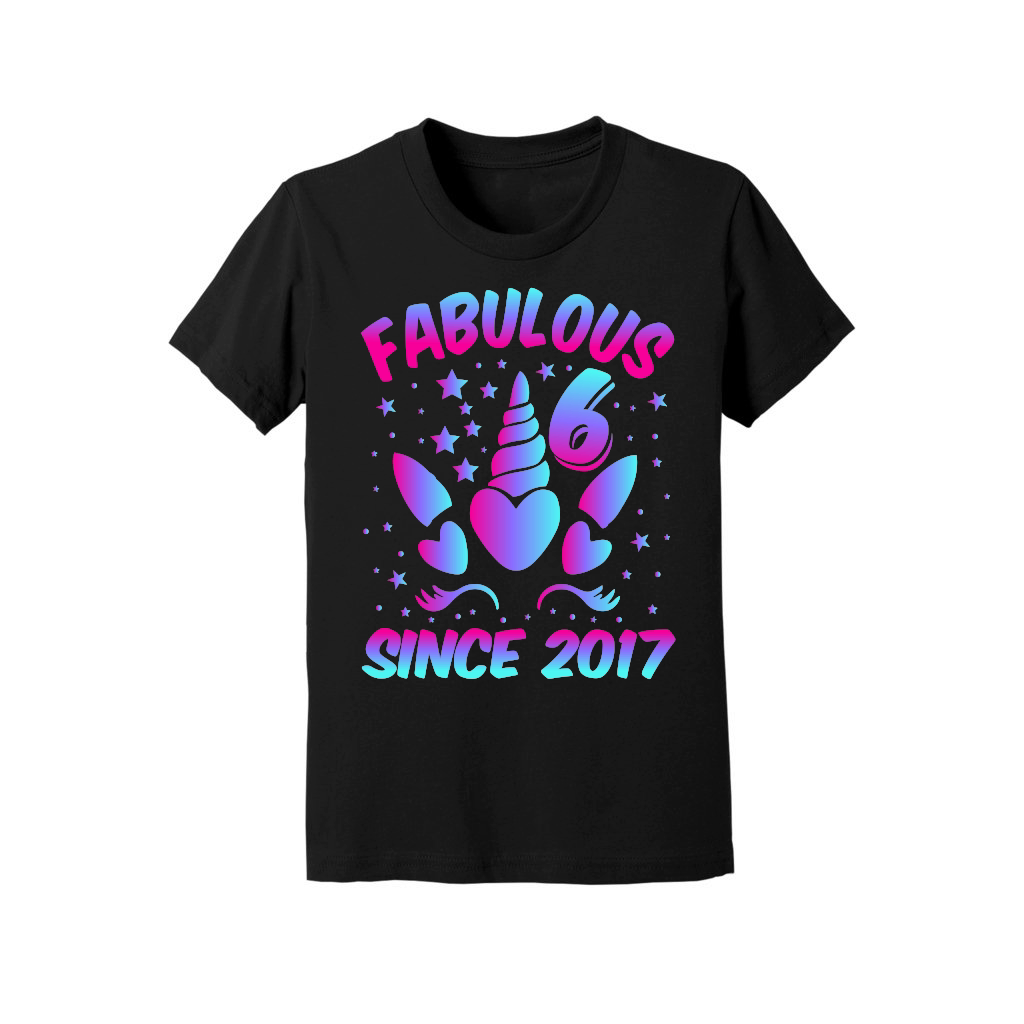 Fabulous 6 Since 2017 Unicorn Birthday