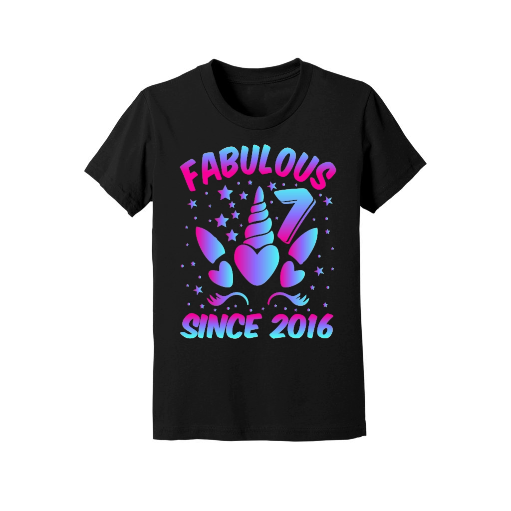 Fabulous 7 Since 2016 Unicorn Birthday