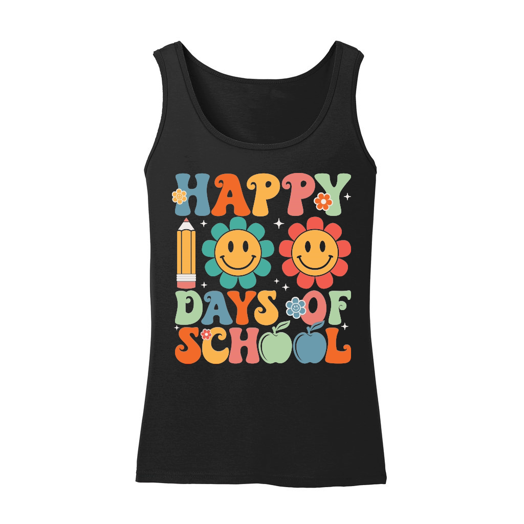 Retro Happy 100 Days of School Smiley