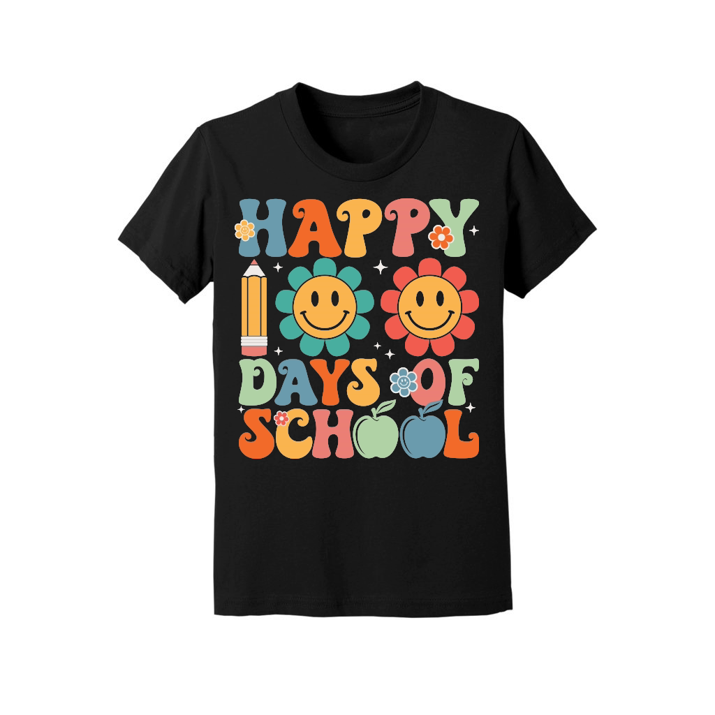 Retro Happy 100 Days of School Smiley