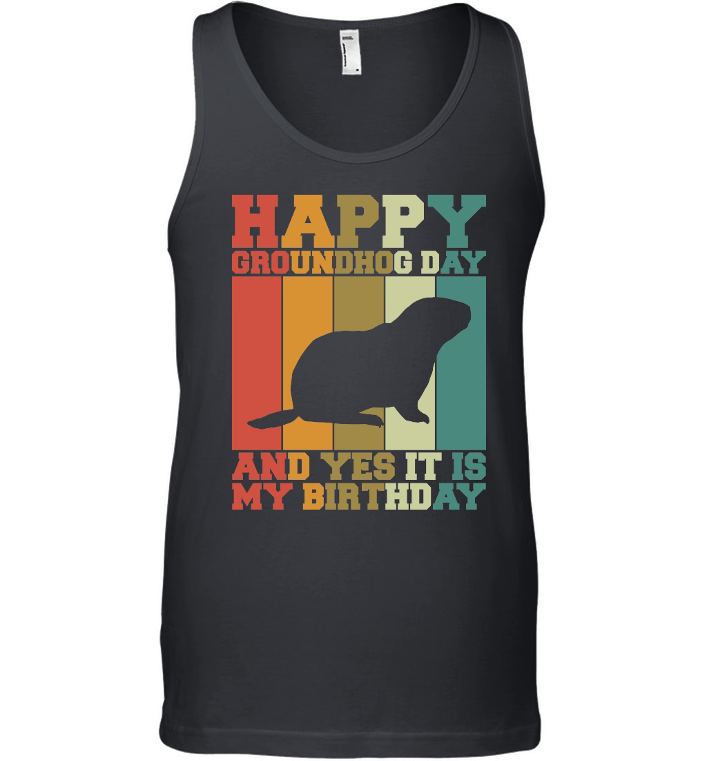 Happy Groundhog Day Birthday on 2nd February Retro Vintage T Shirt